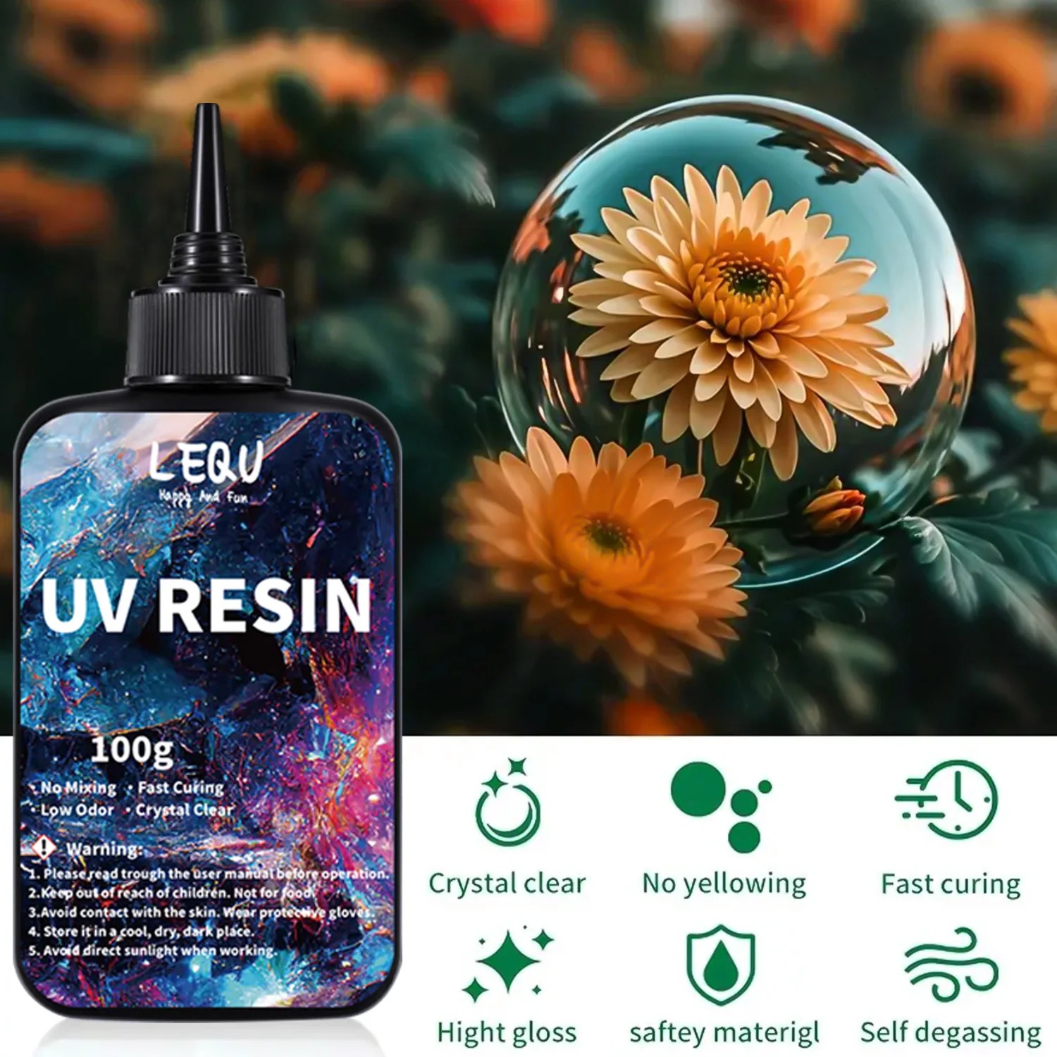 Resina UV trasparente da 100g, - Epoxy Uv Resin Kit recensione e prezzo